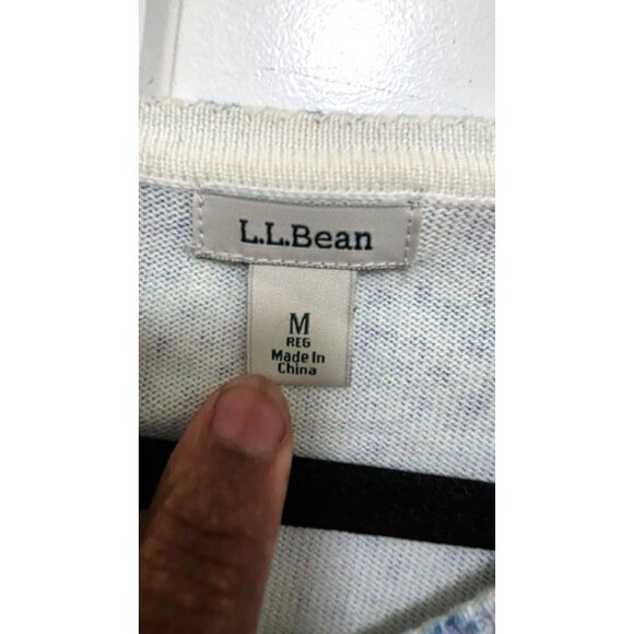 L.L. Bean Women's Medium Button-Up Cardigan Sweater Paisley Print - Picture 5 of 6